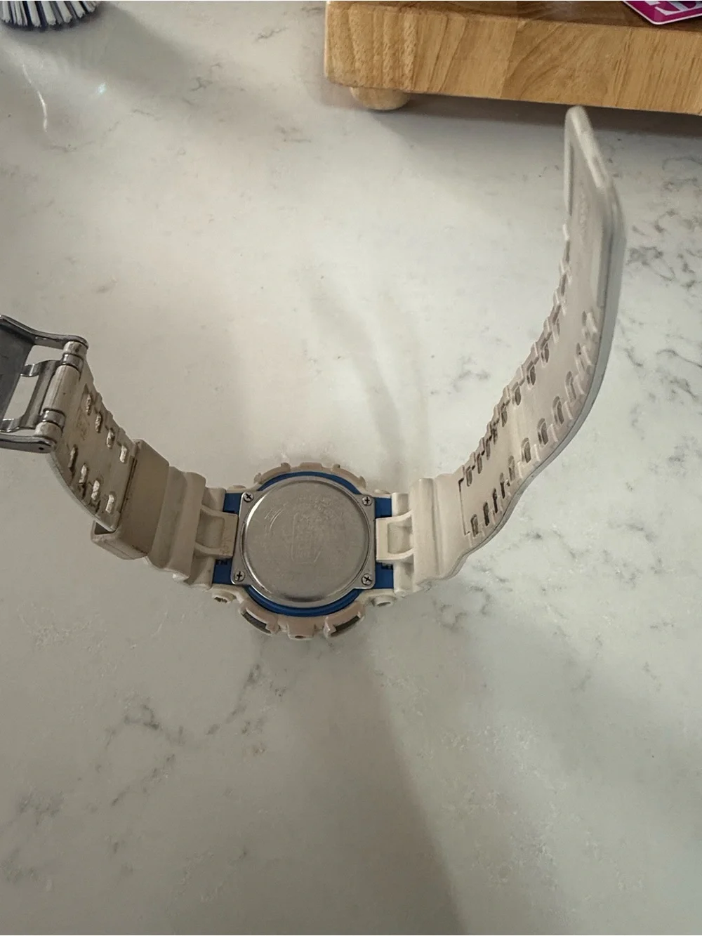 Casio White Digital-Analog G-Shock with Black Dial